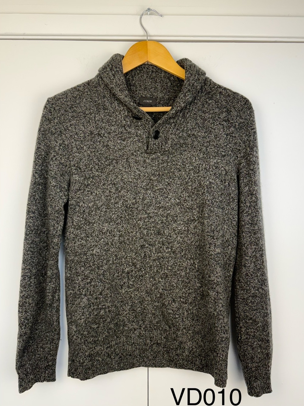 J.Crew Men’s Gray Marled Shawl Collar Sweater Small